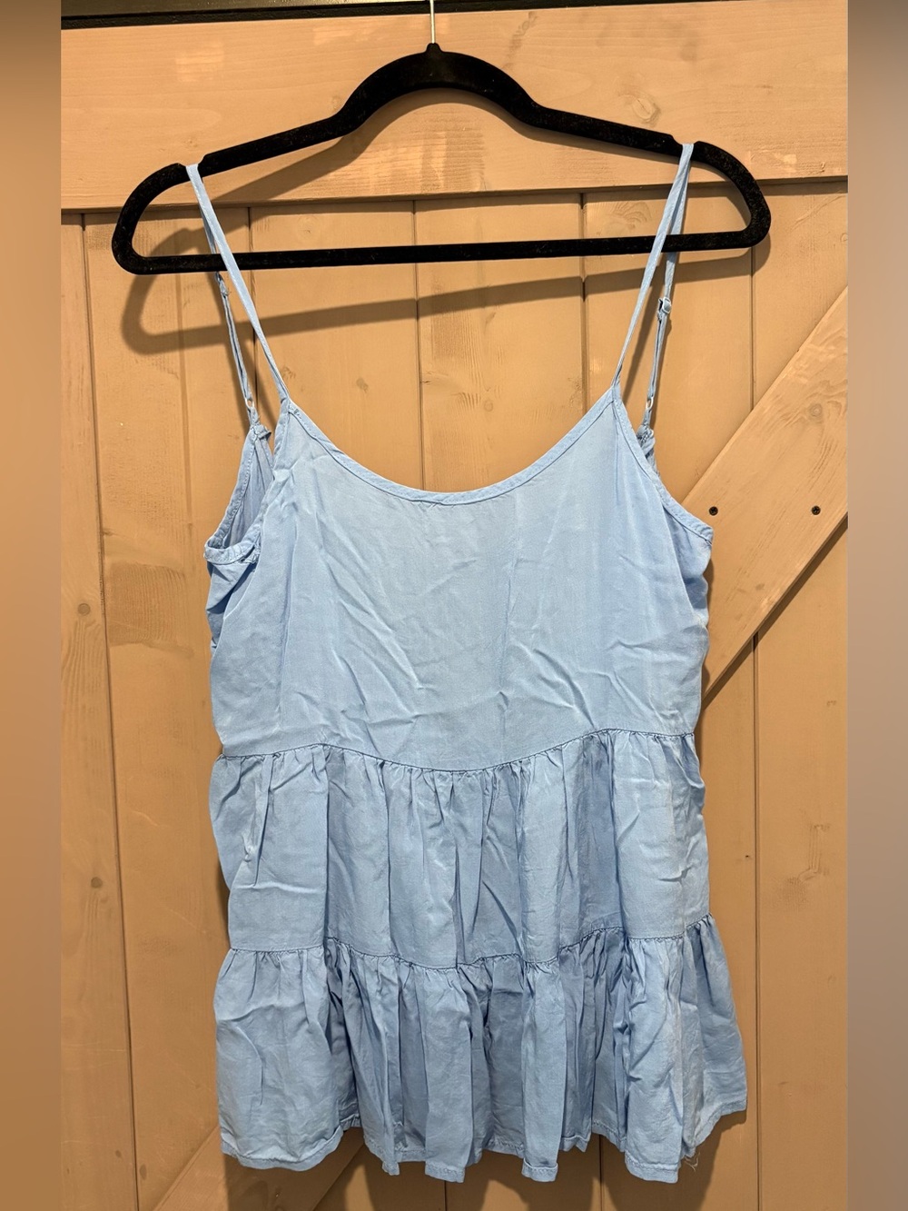 BKE Light Blue Tiered Cami - Women Tanktop